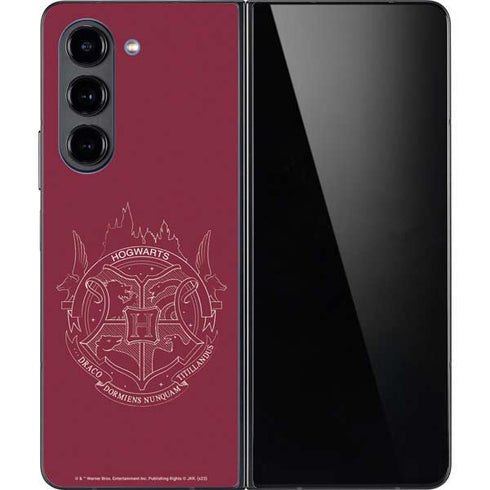 Wizarding Worlds Harry Potter Hogwarts Crest Galaxy Z Fold5 5G Skin